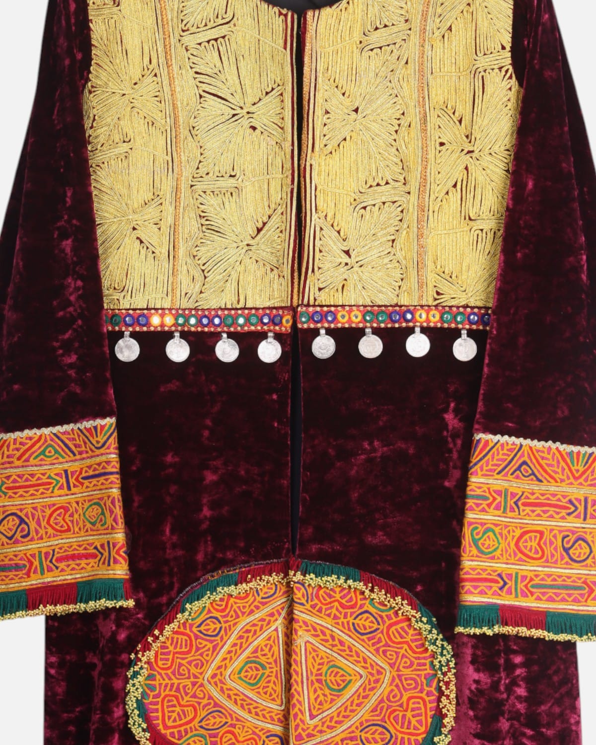 Afghan Velvet Dress with Traditional Embroidery 1