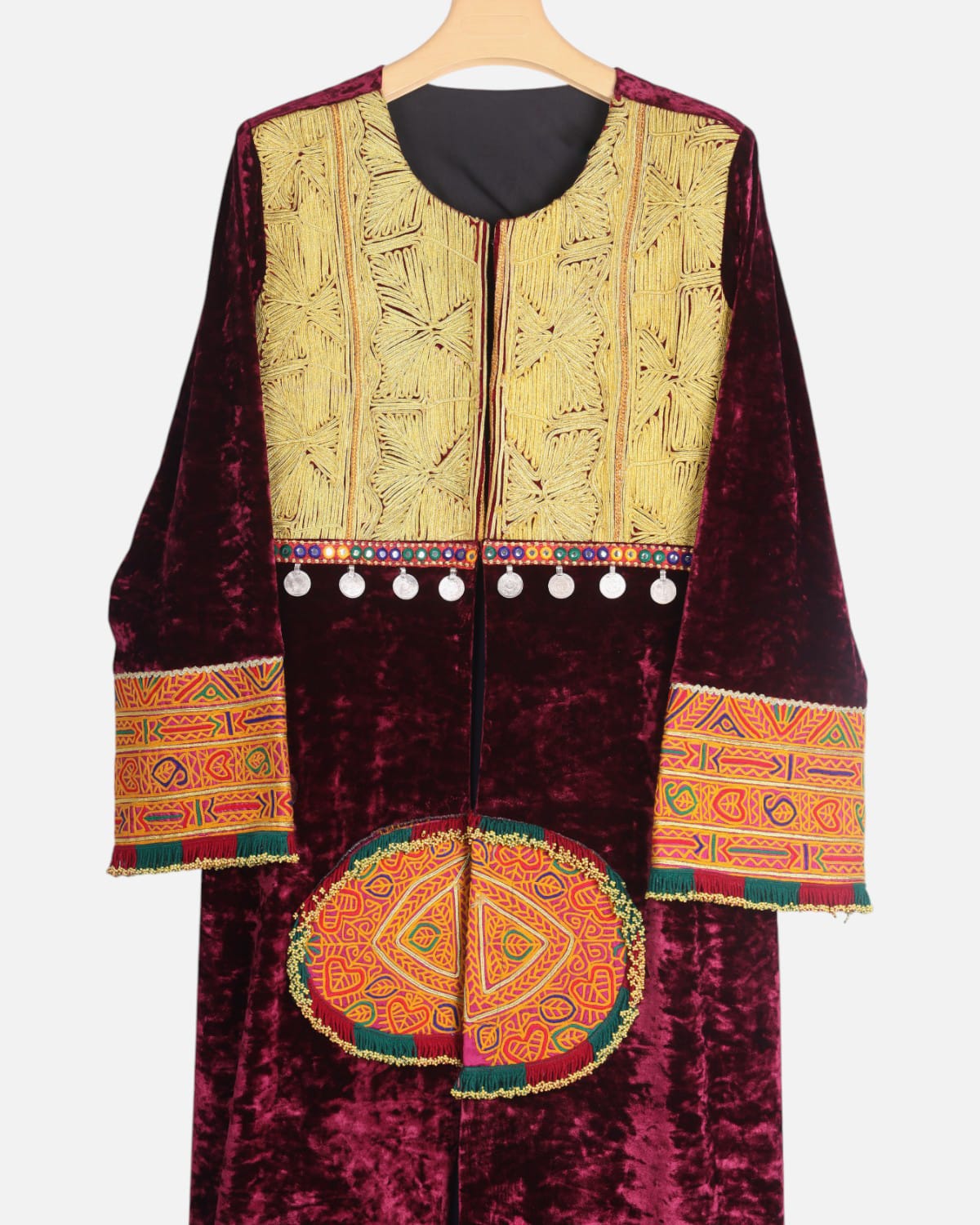 Afghan Velvet Dress with Traditional Embroidery 2