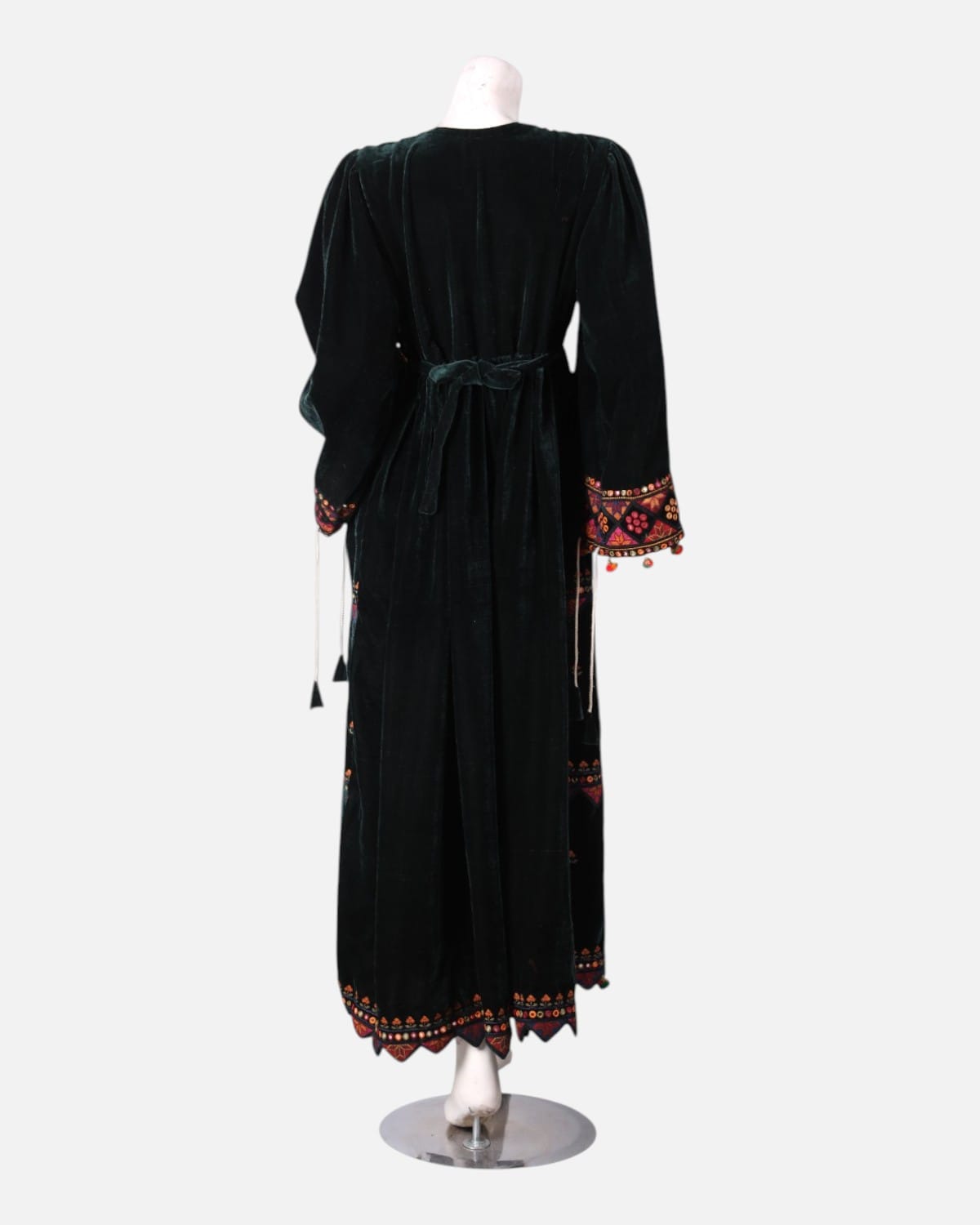 Afghan Velvet Dress with Colorful Embroidery 6