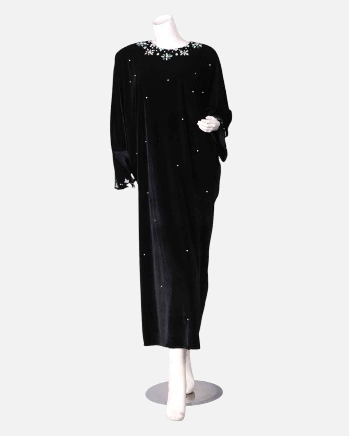 Traditional Afghan Velvet Dress with Embroidery 6