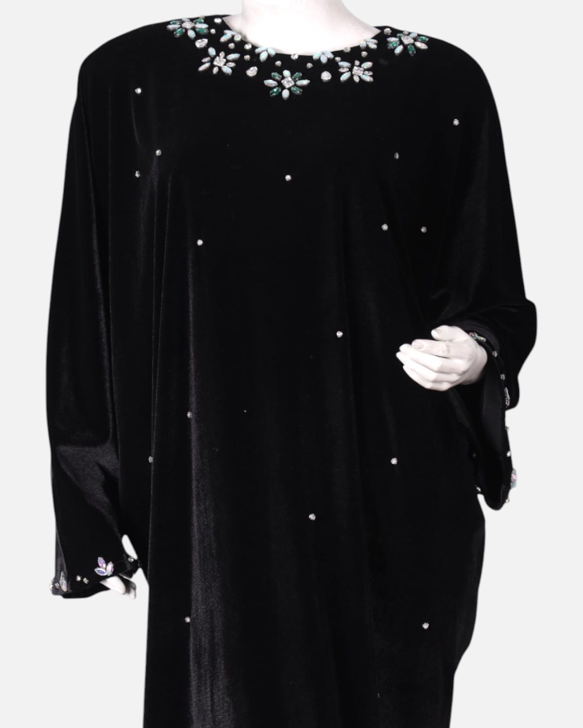 Traditional Afghan Velvet Dress with Embroidery 1