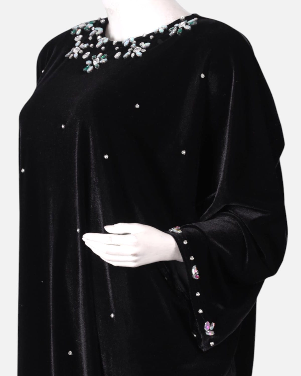 Traditional Afghan Velvet Dress with Embroidery 4
