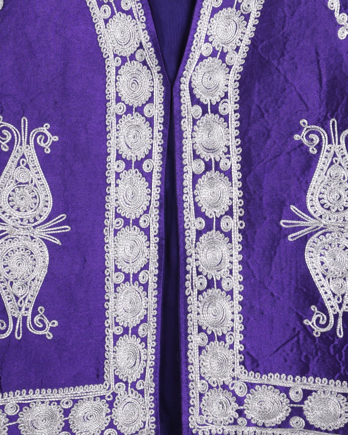 Afghan Traditional Purple Men's Velvet Vest 1