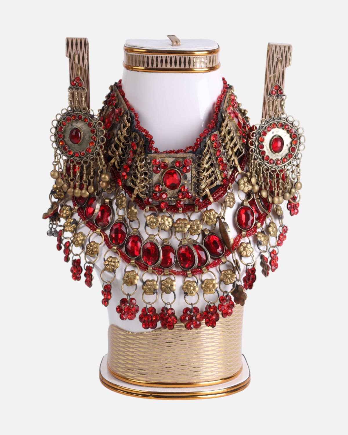 Afghan jewellery set Unique Glass Agate Stones 1