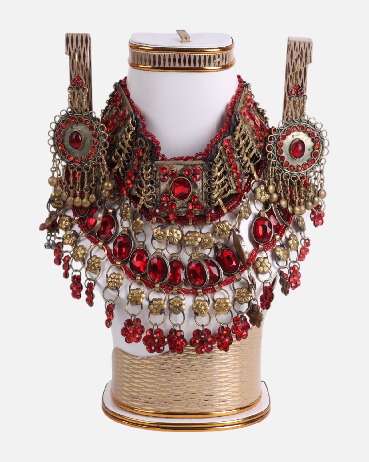 Afghan jewellery set Unique Glass Agate Stones 4