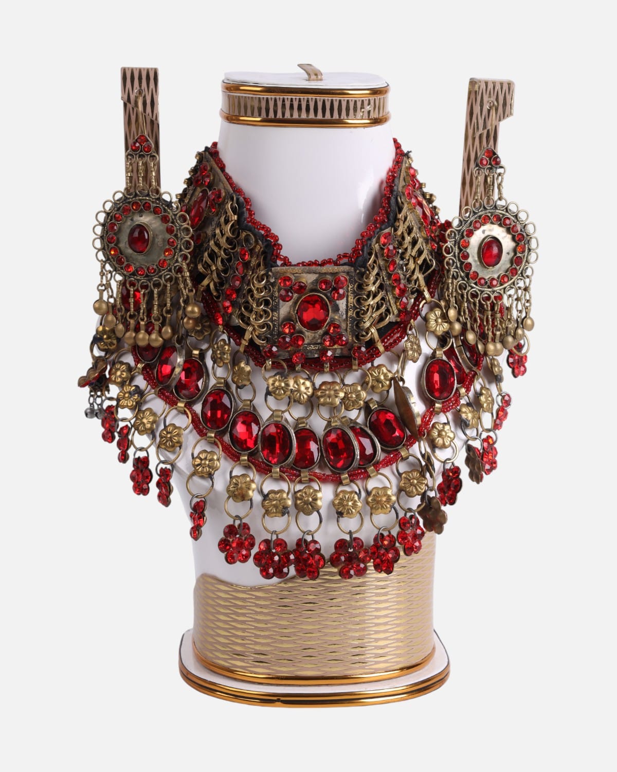 Afghan jewellery set Unique Glass Agate Stones 3
