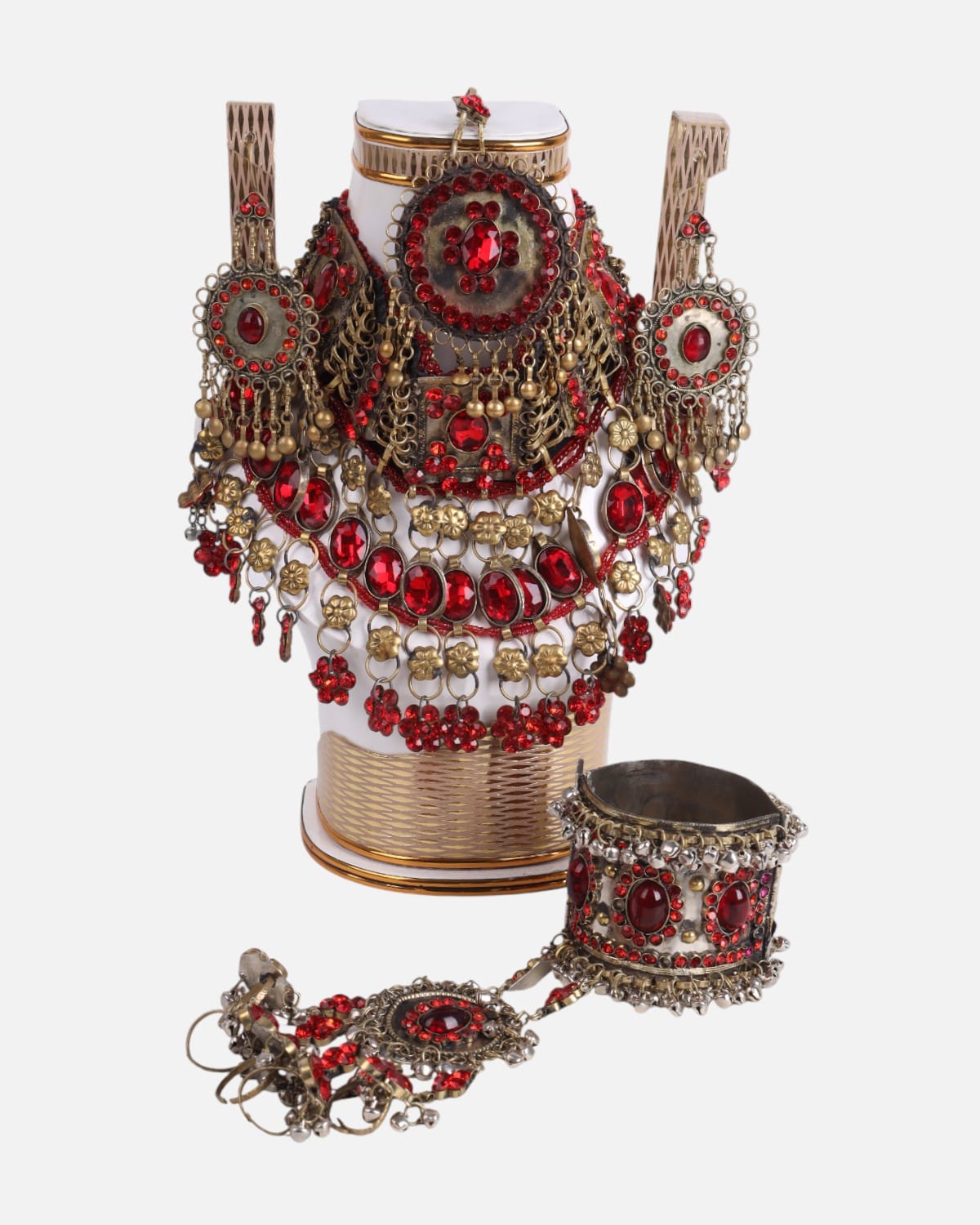 Afghan Traditional Red Jewelry Set 2