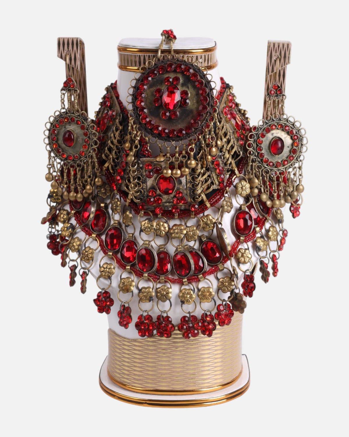 Afghan Traditional Red Jewelry Set 4