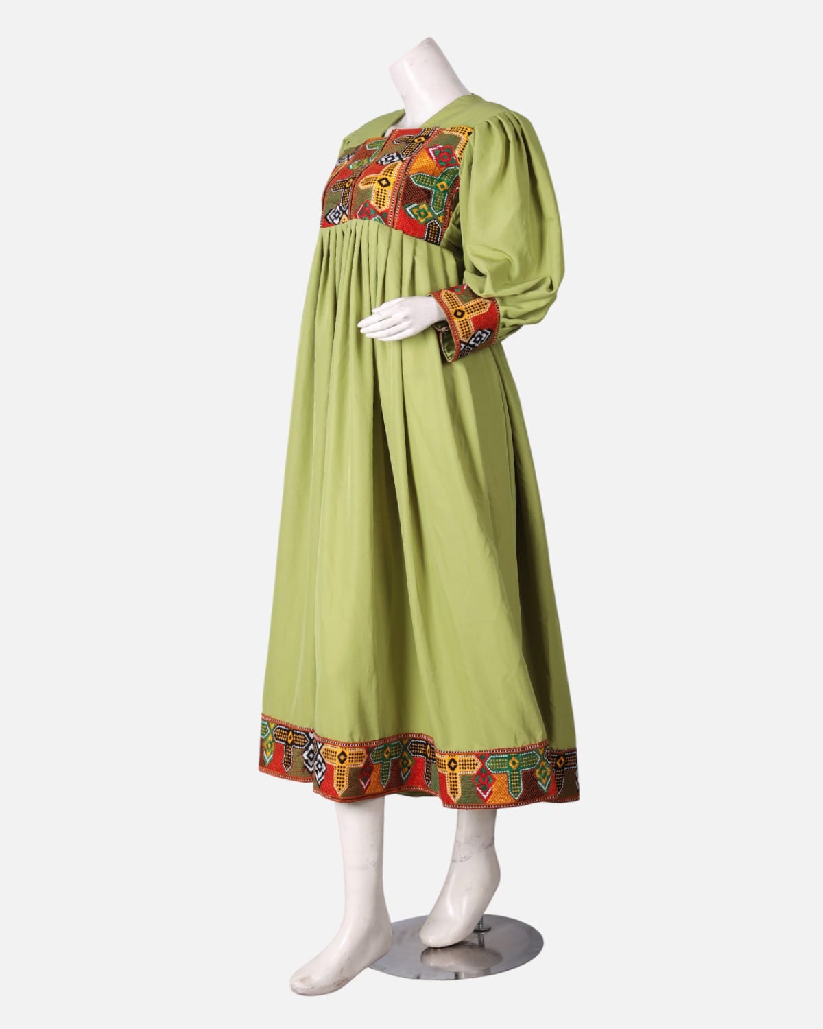 Afghan Simple Silk Dress 1