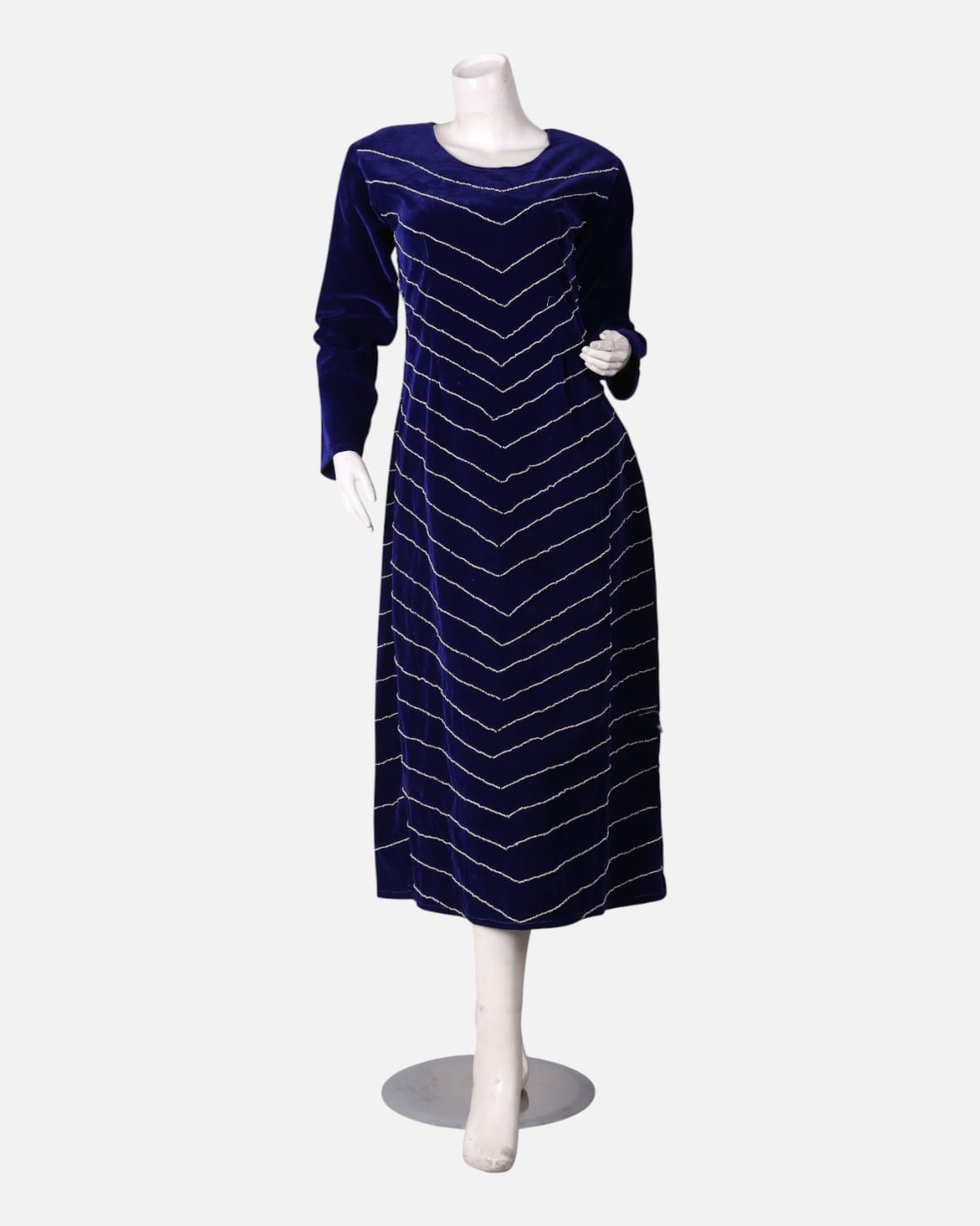 Handcrafted Velvet Mori Dress 5