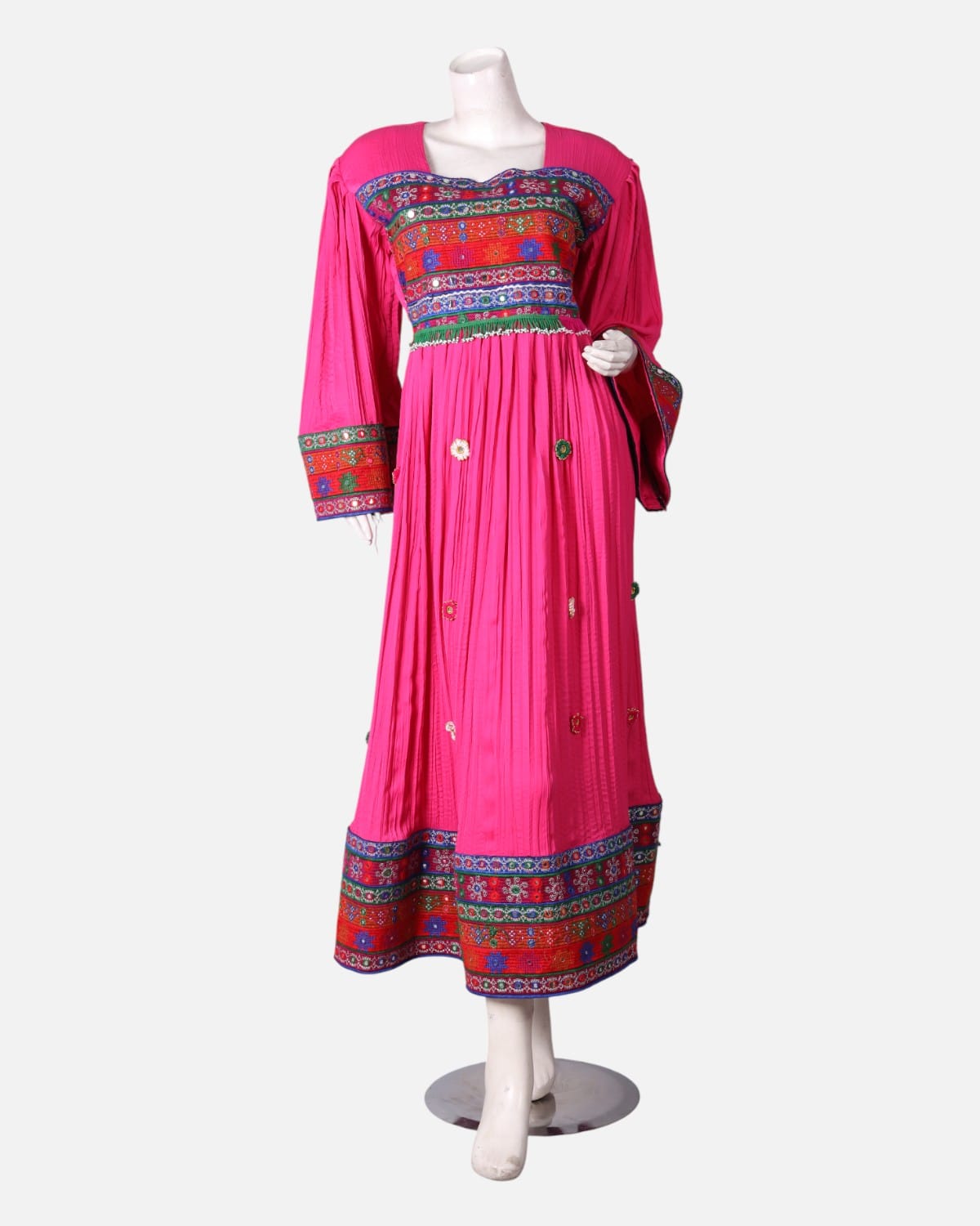 Afghan Embroidered Dress with Graphic Yoke 5
