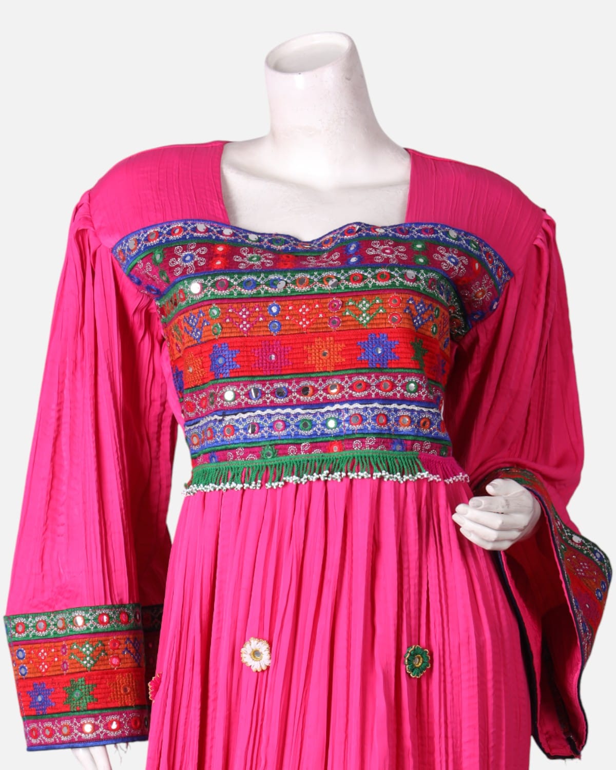 Afghan Embroidered Dress with Graphic Yoke 3