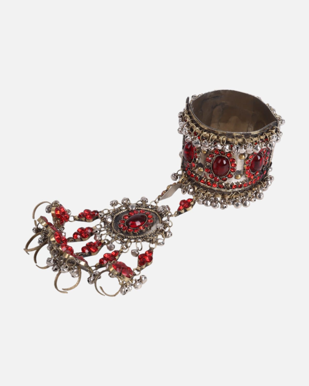 Afghan Glass Stone Necklace & Bracelet Set 2