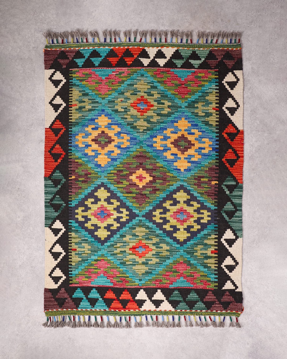 Multicolor Handwoven Mazari Kilim 1