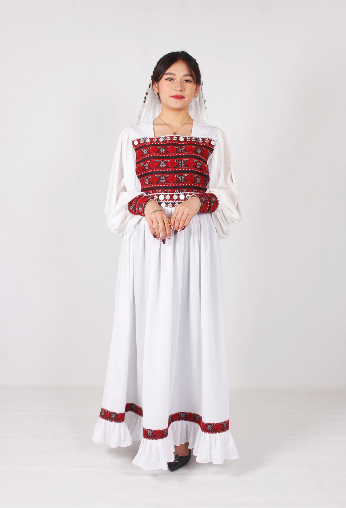 Long Dress Embroidery Afghan Design 4