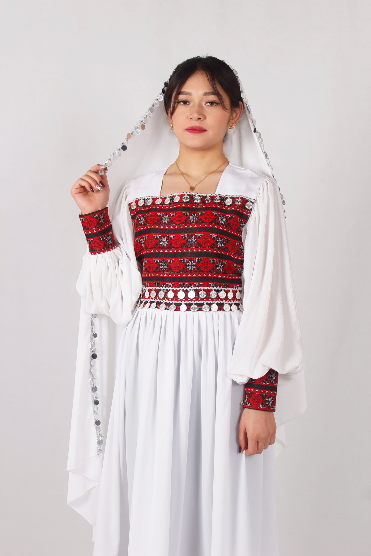 Long Dress Embroidery Afghan Design 5