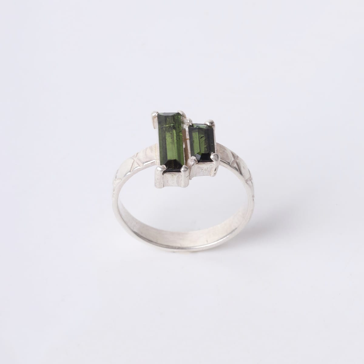 925 Silver Green Tourmaline Ring 5