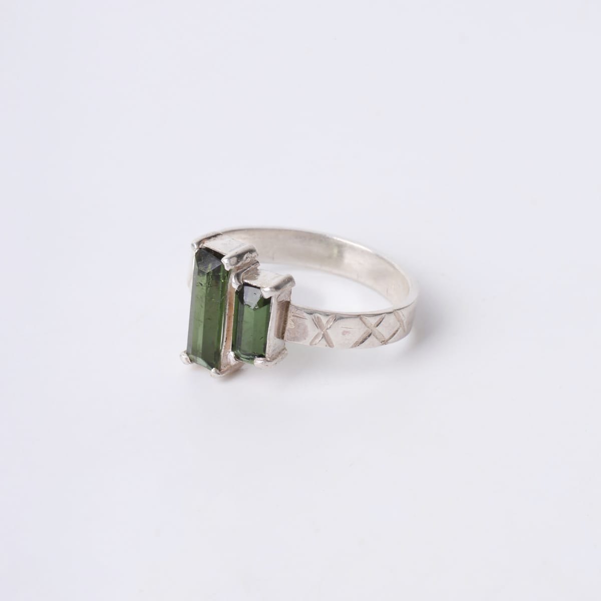 925 Silver Green Tourmaline Ring 1