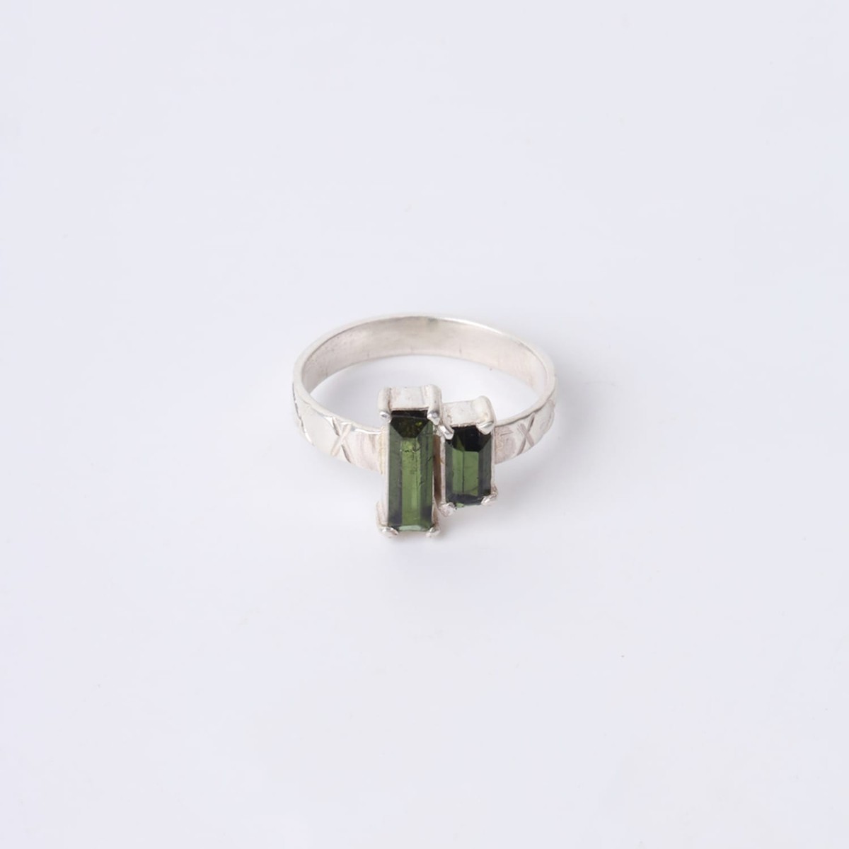 925 Silver Green Tourmaline Ring 2