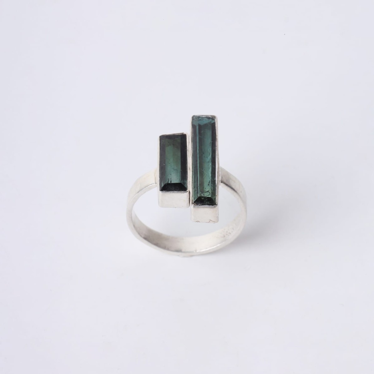 Double Green Tourmaline Ring 6