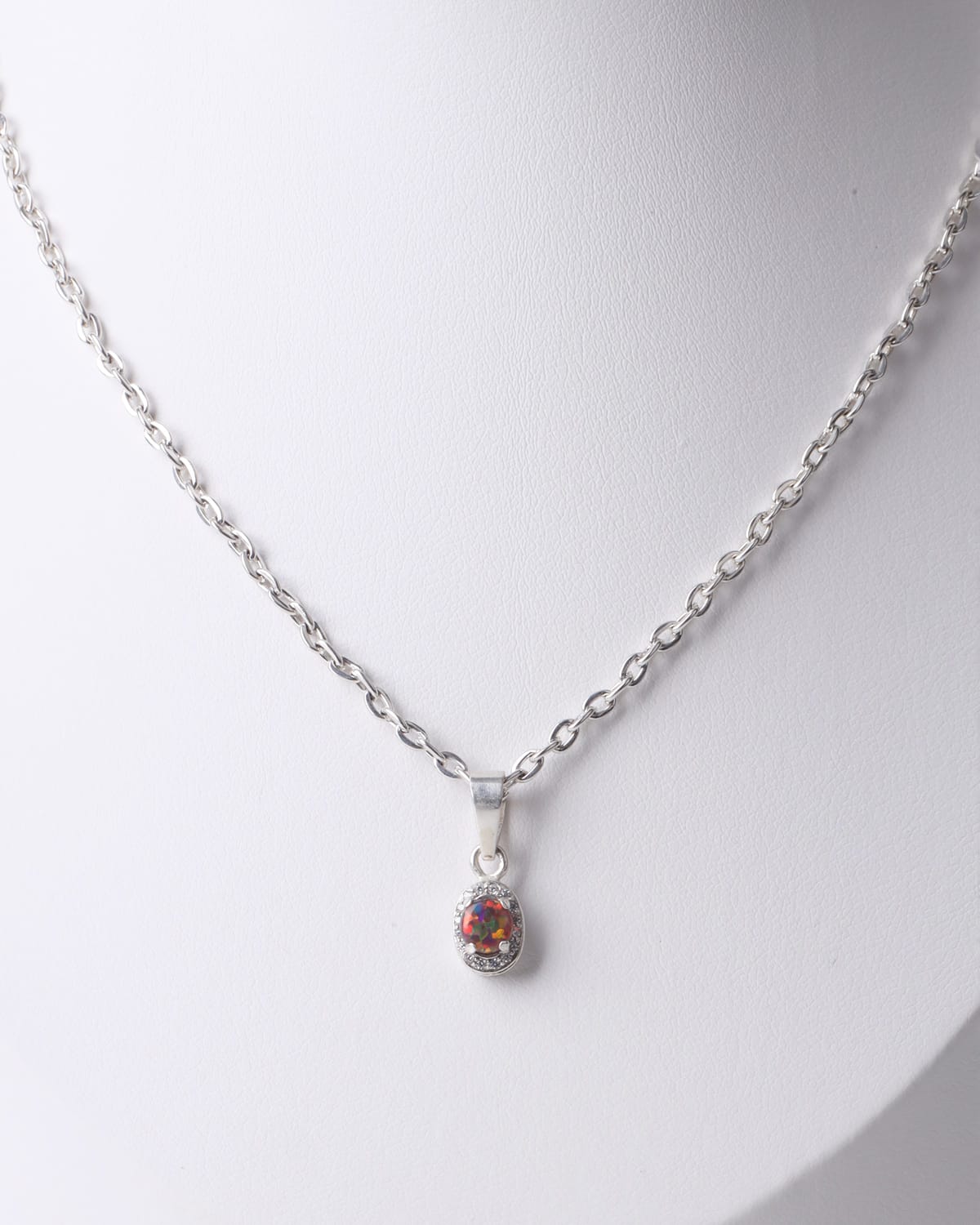 Opal & Quartz Silver Necklace 2