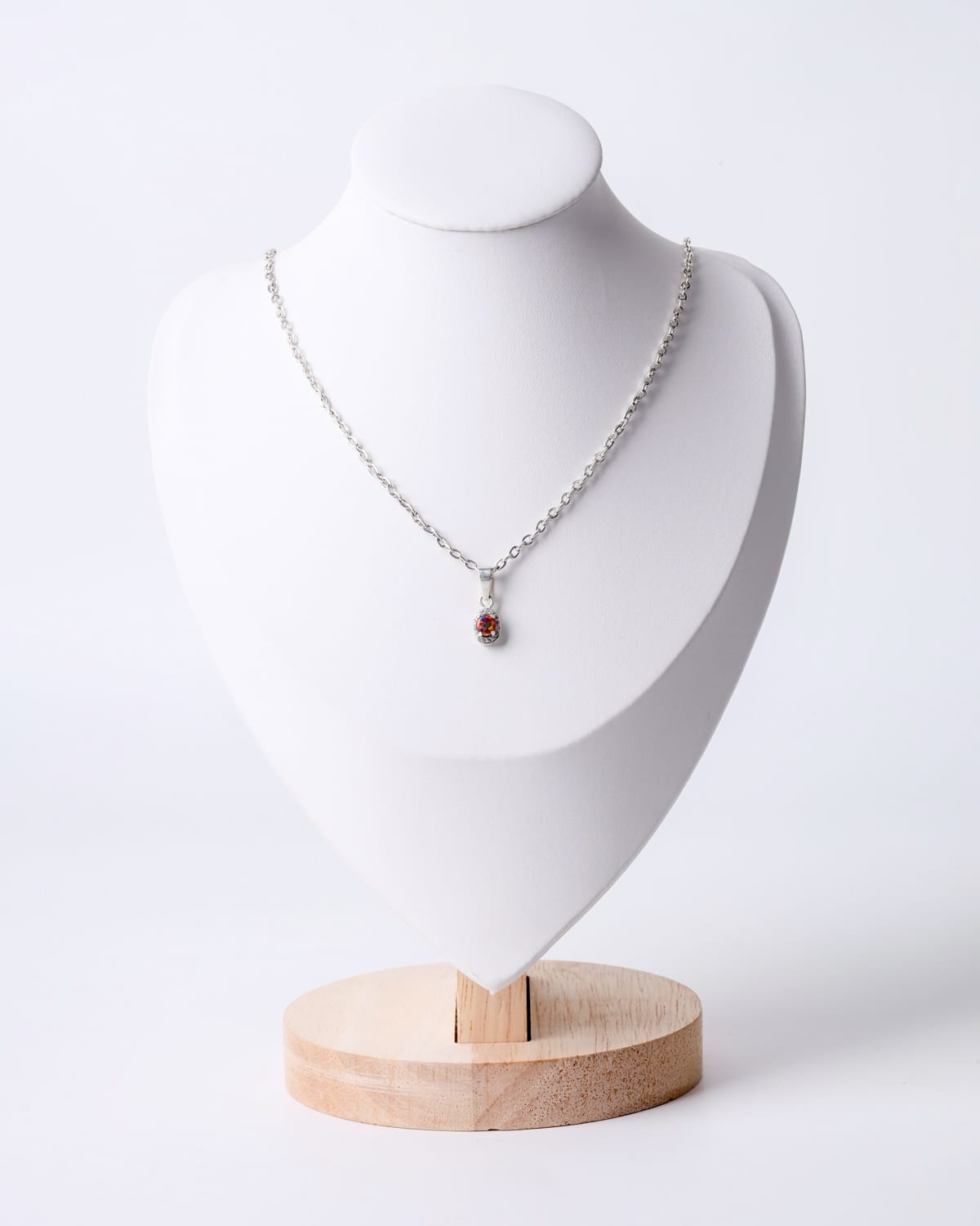 Opal & Quartz Silver Necklace 3