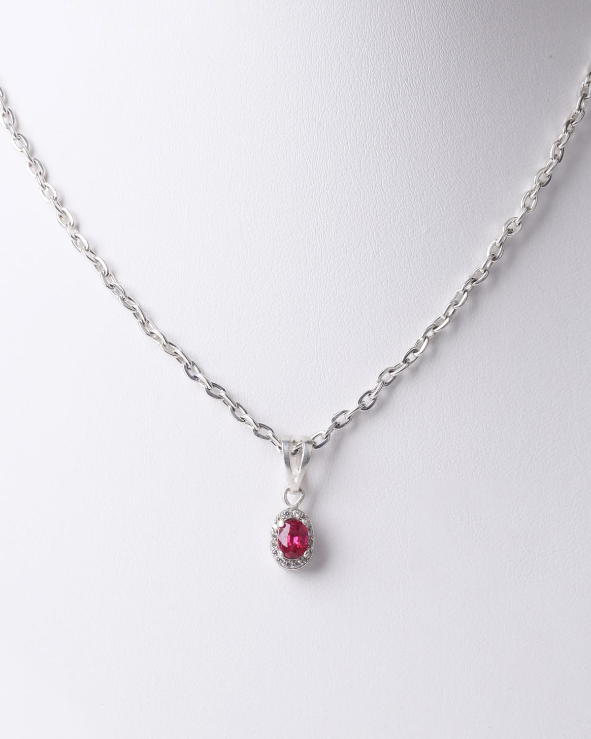 Ruby & Quartz Pendant Necklace 1