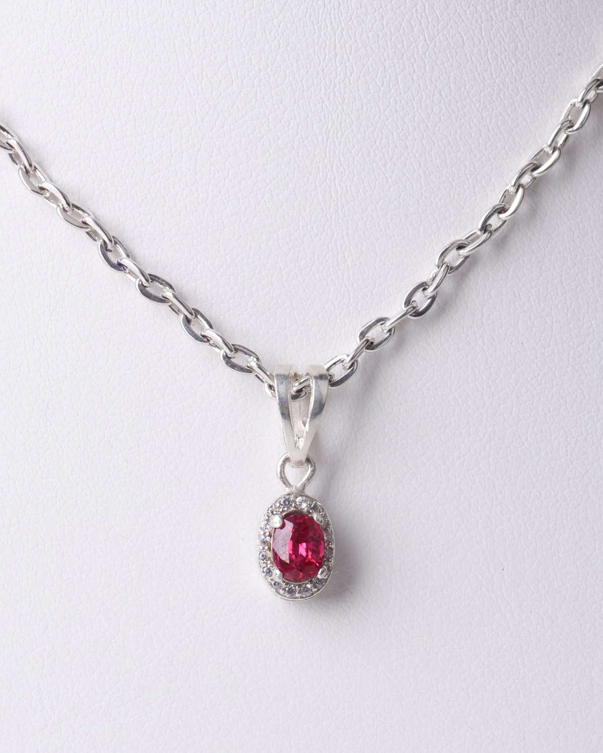 Ruby & Quartz Pendant Necklace 2