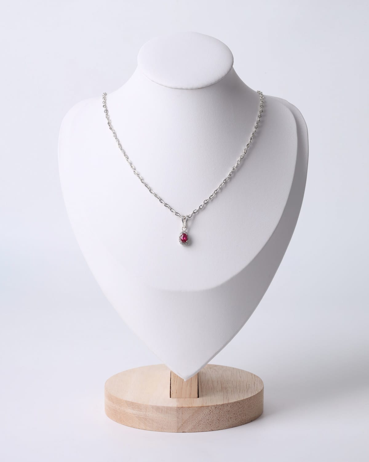 Ruby & Quartz Pendant Necklace 3