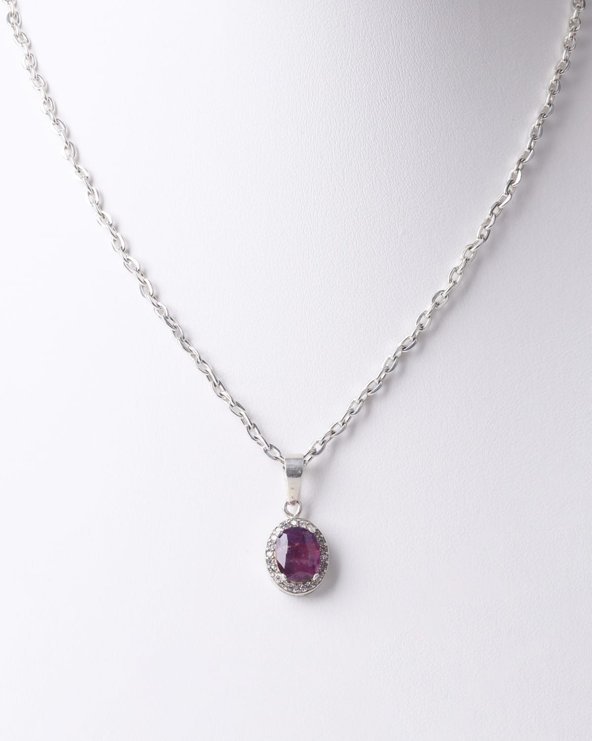 Elegant Ruby Pendant Necklace 1