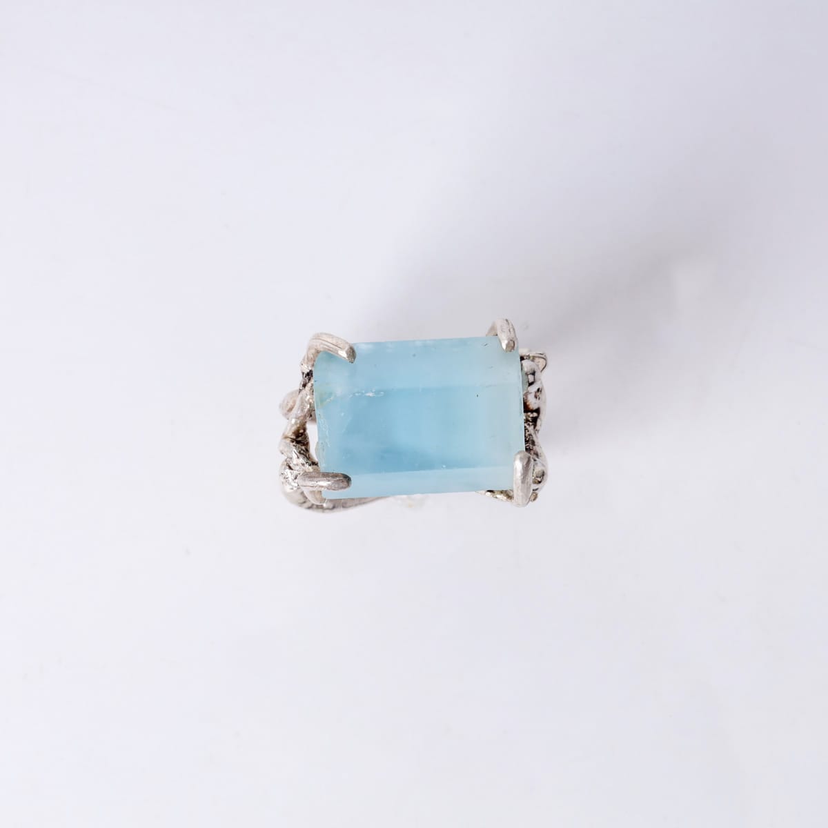 Aquamarine Crystal Ring Handmade 1