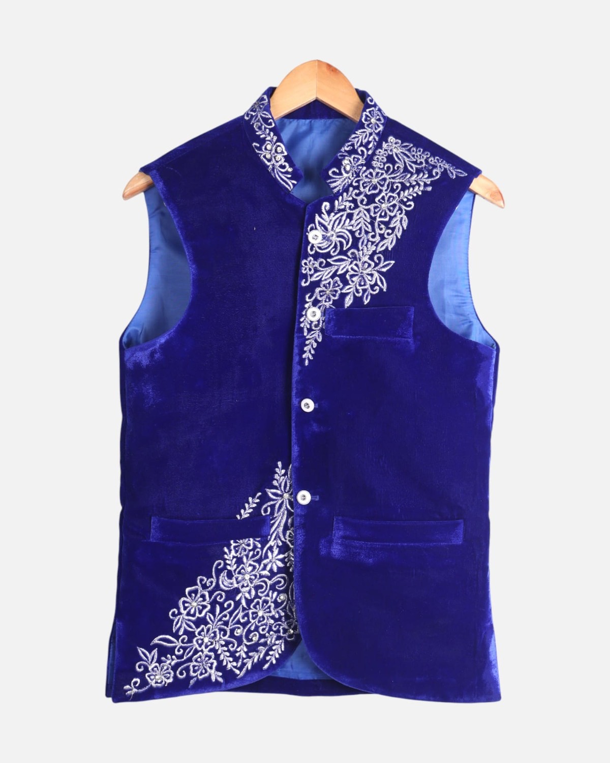 Men's Velvet Embroidered Waistcoat 4