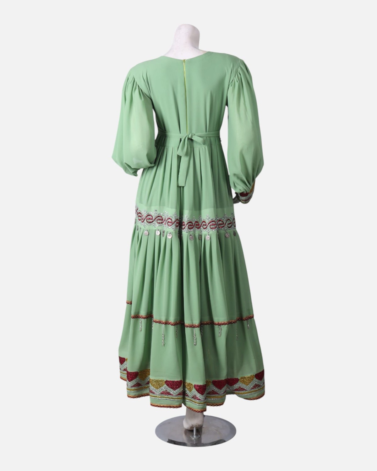 Embroidered Green Afghan Women’s Semi Dress 2