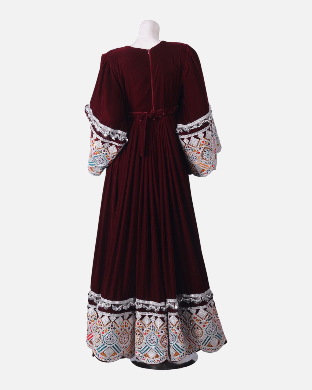 Afghan Embroidered Velvet Dress 2