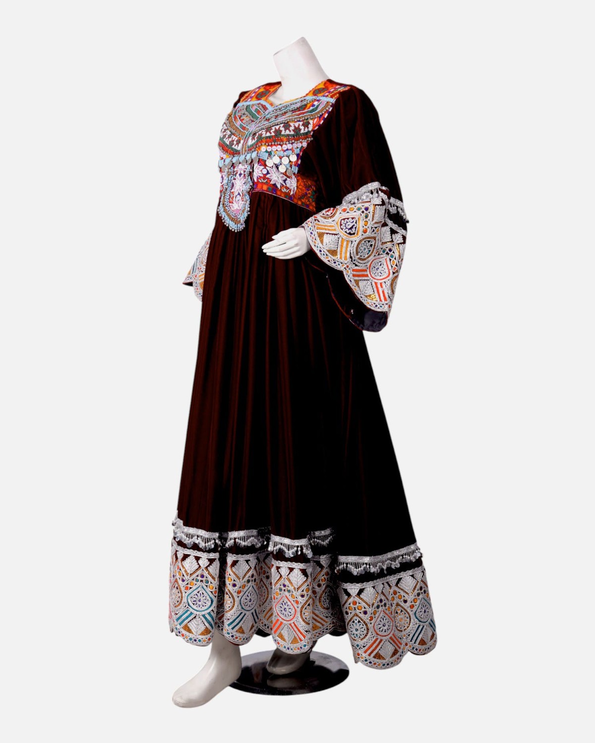 Afghan Embroidered Velvet Dress 3