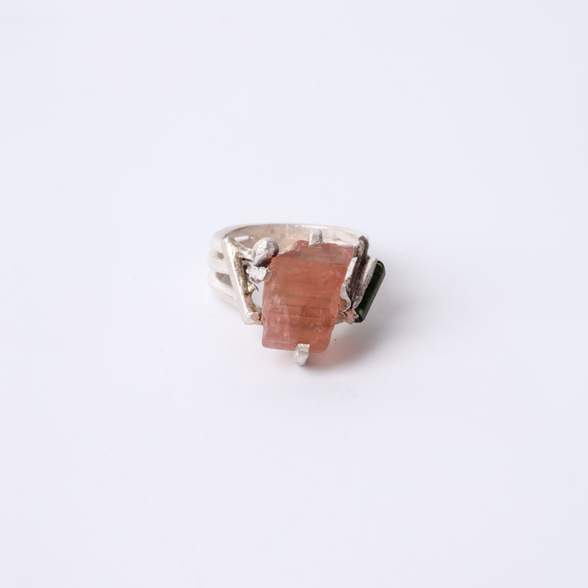 Pink Tourmaline Silver Ring 3