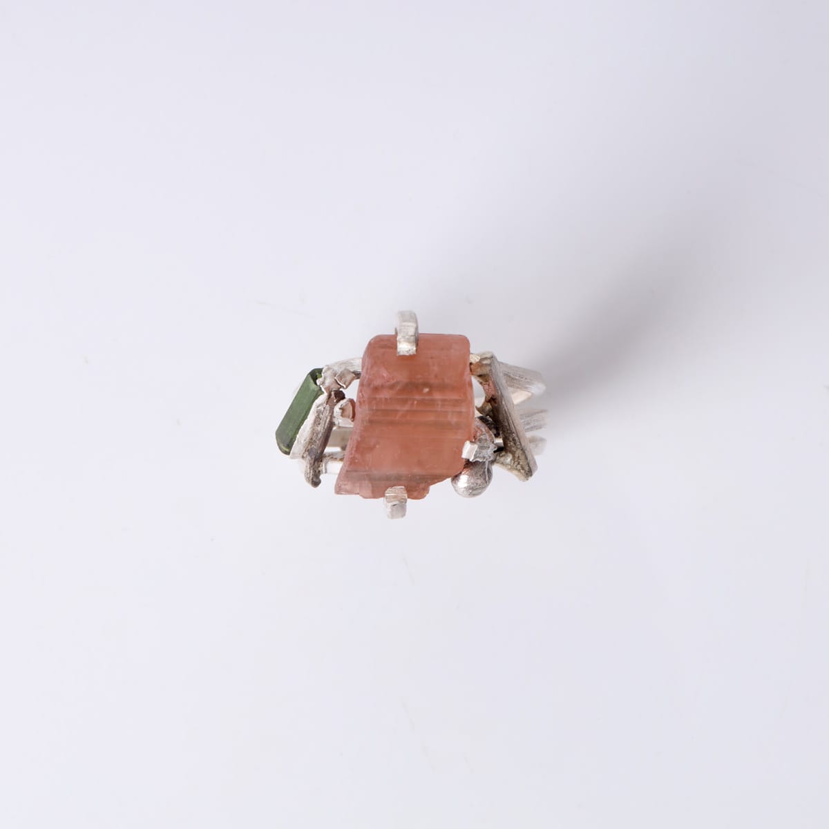 Pink Tourmaline Silver Ring 5