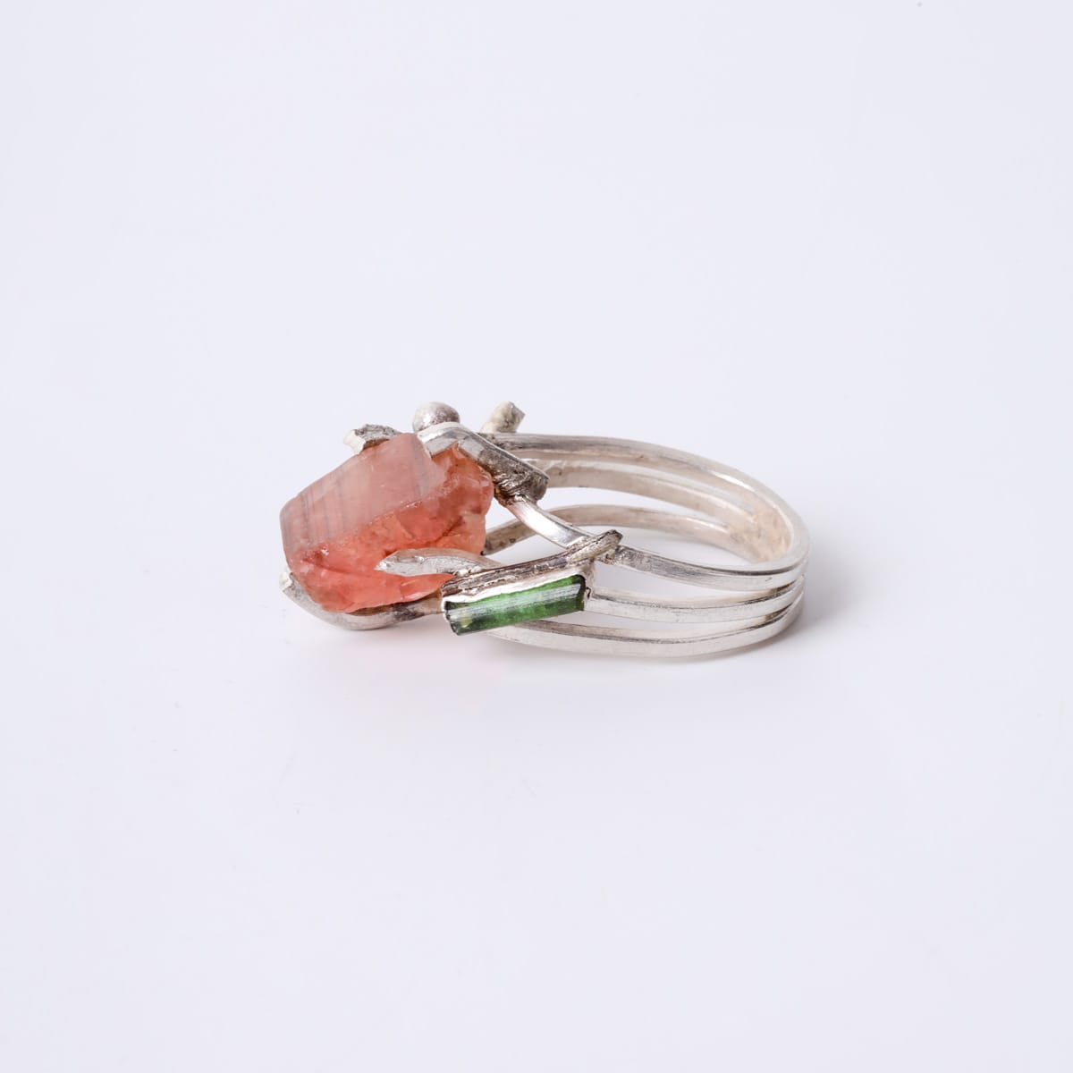 Pink Tourmaline Silver Ring 1