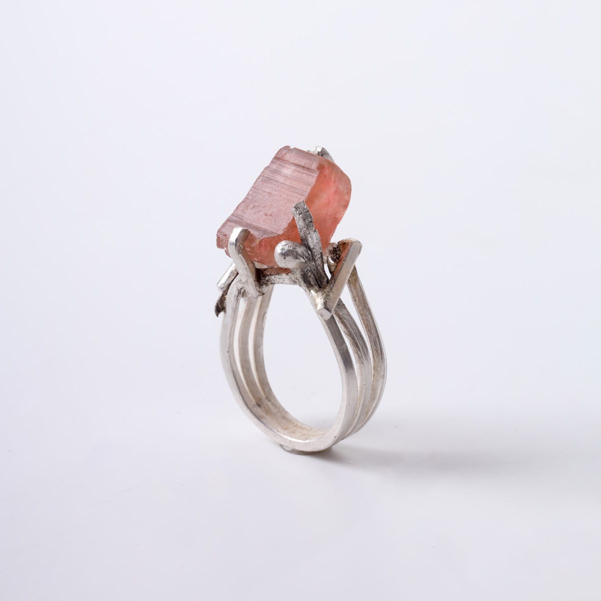 Pink Tourmaline Silver Ring 4
