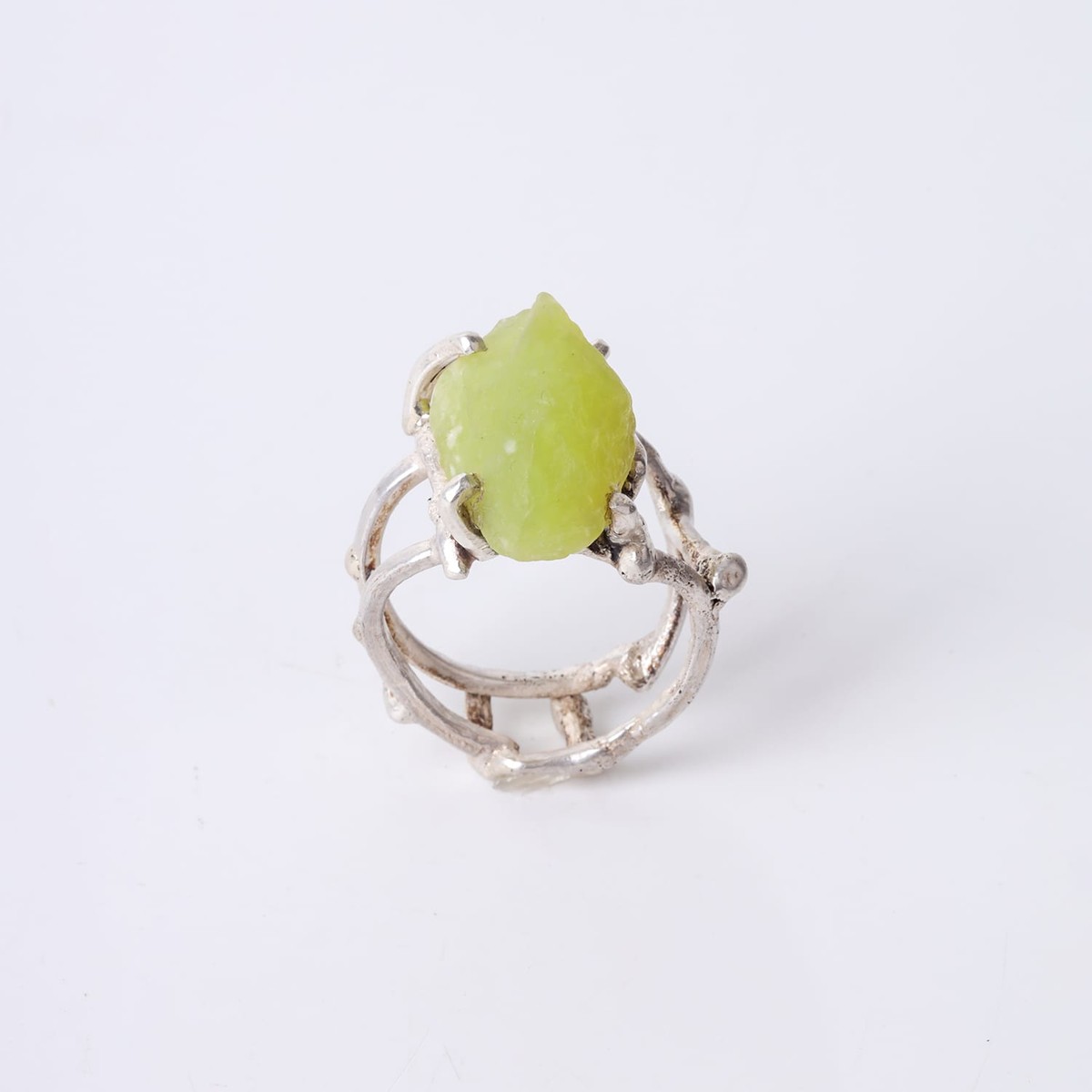Jade Silver Ring Handmade 2