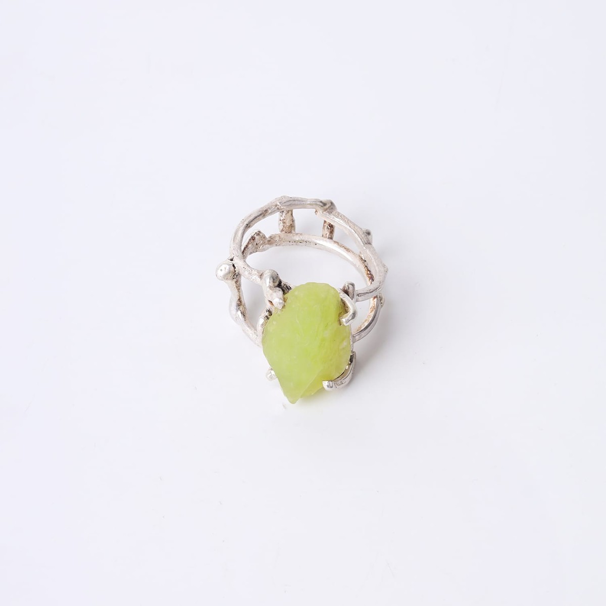 Jade Silver Ring Handmade 3