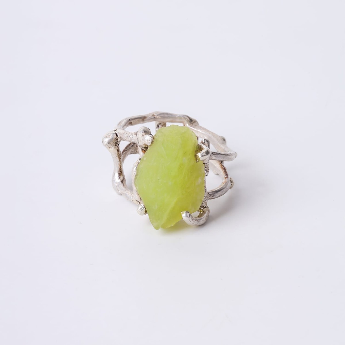 Jade Silver Ring Handmade 1