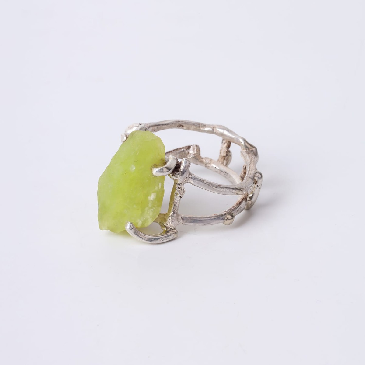 Jade Silver Ring Handmade 5