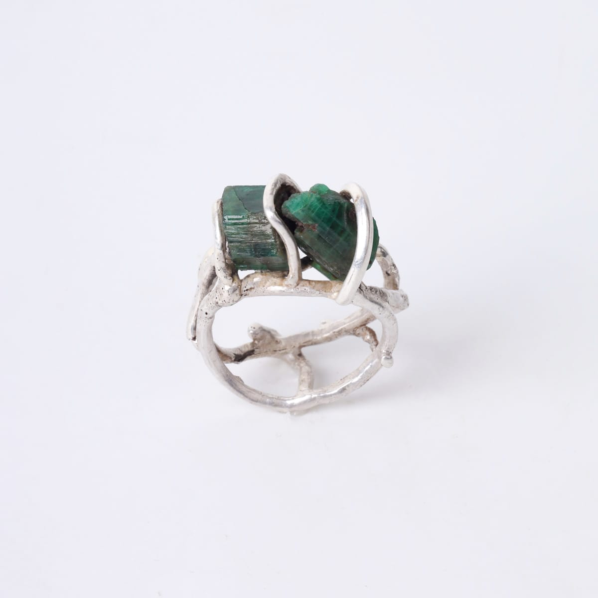Emerald Silver Ring 6