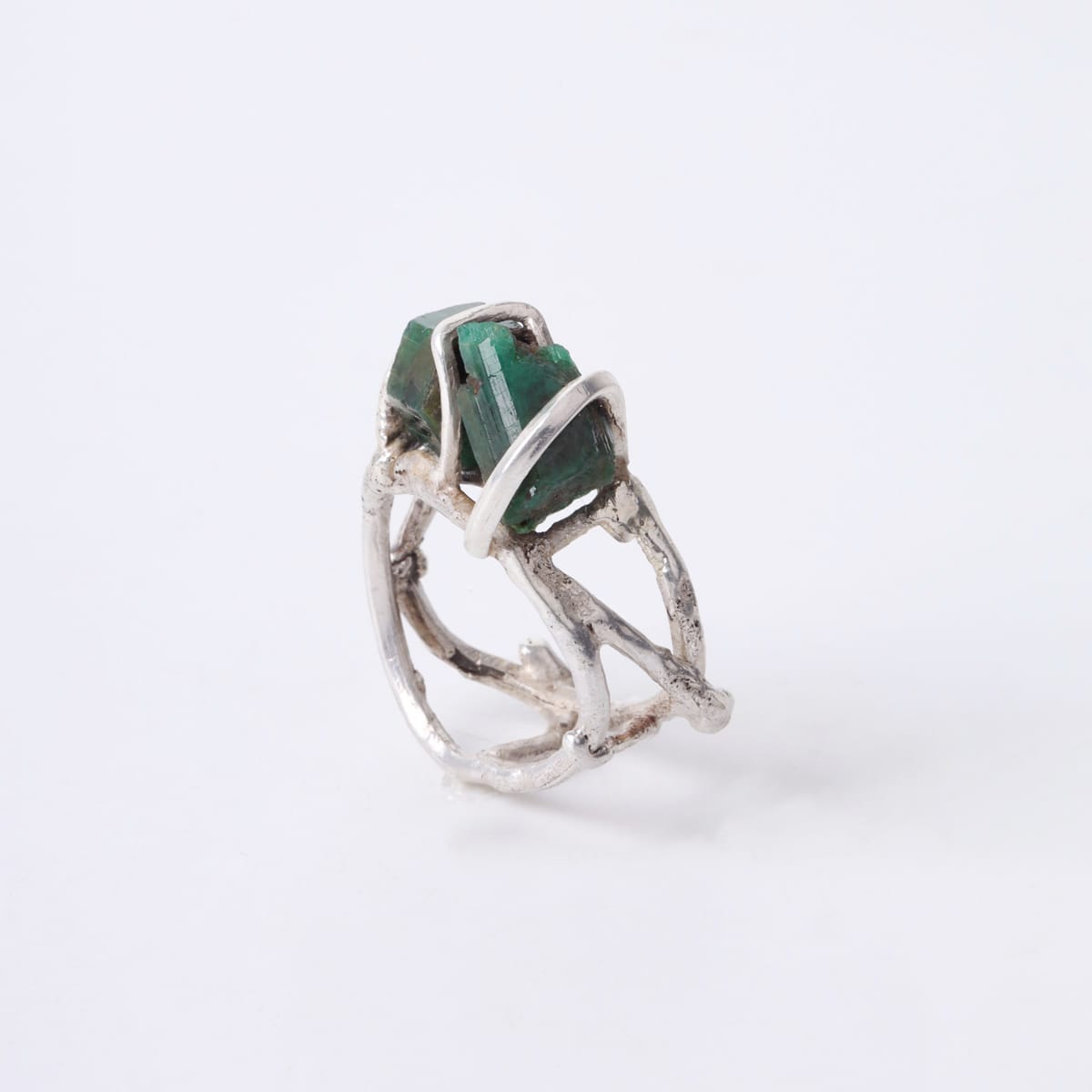 Emerald Silver Ring 7