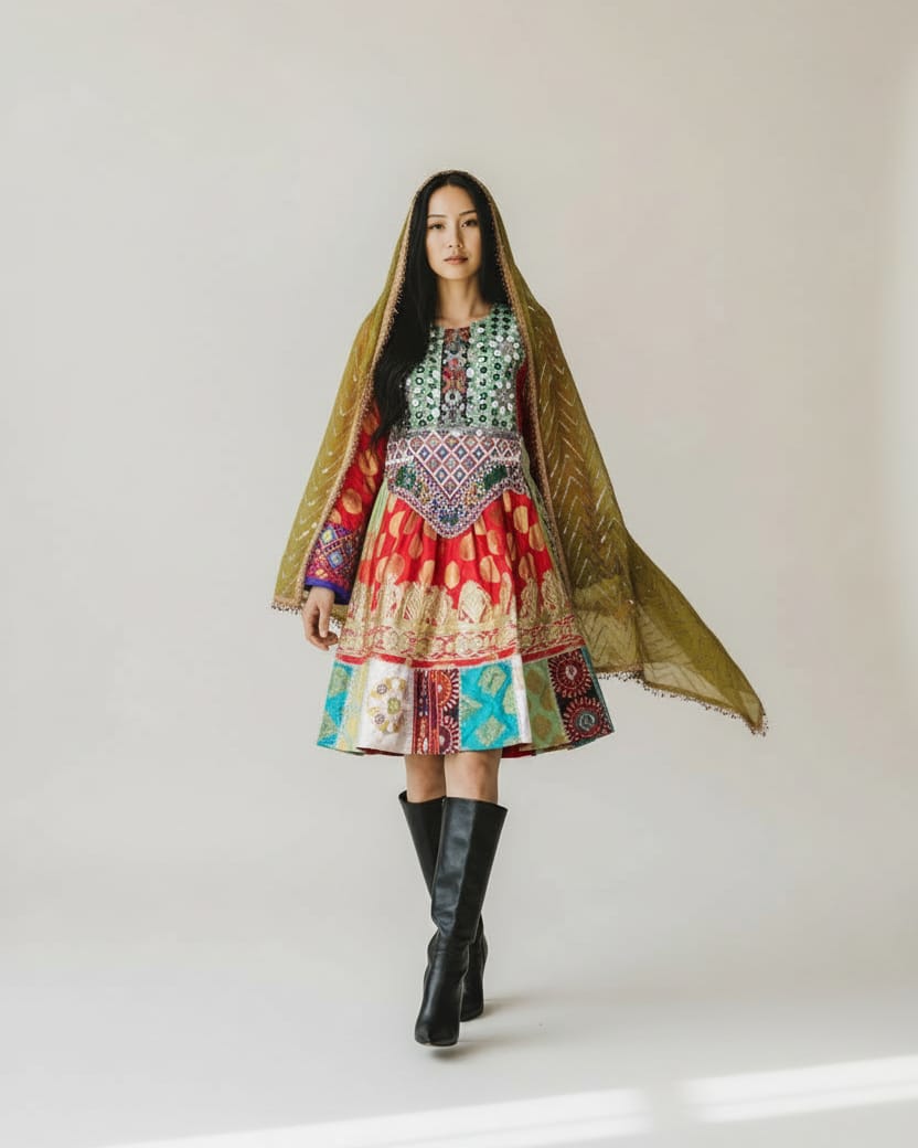 Afghan Embroidered Dress Set 2
