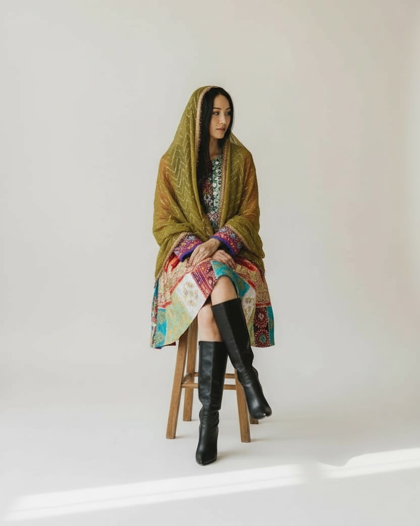Afghan Embroidered Dress Set 1