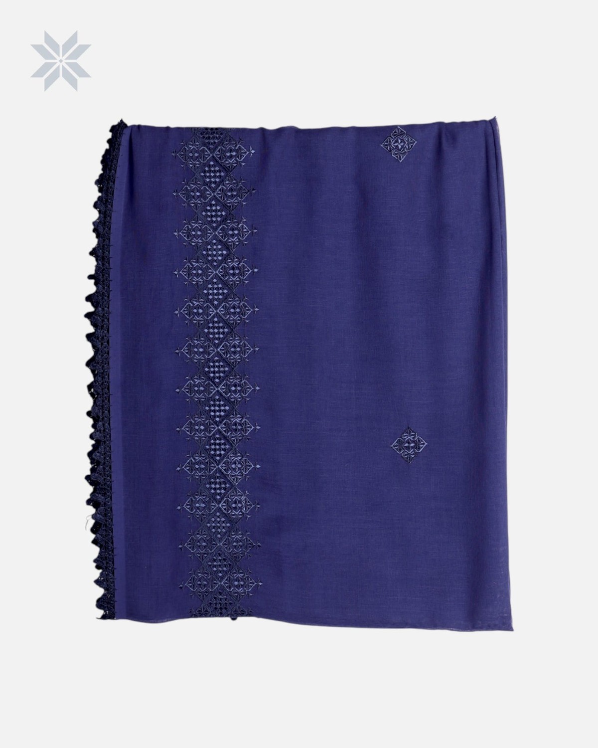 Geometric Chiffon Shawl Handmade 1
