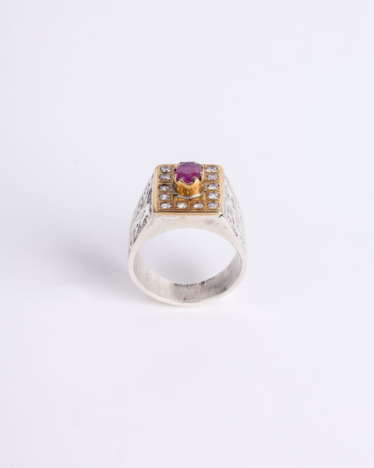 Jackdelak Ruby Men’s Silver Ring 3