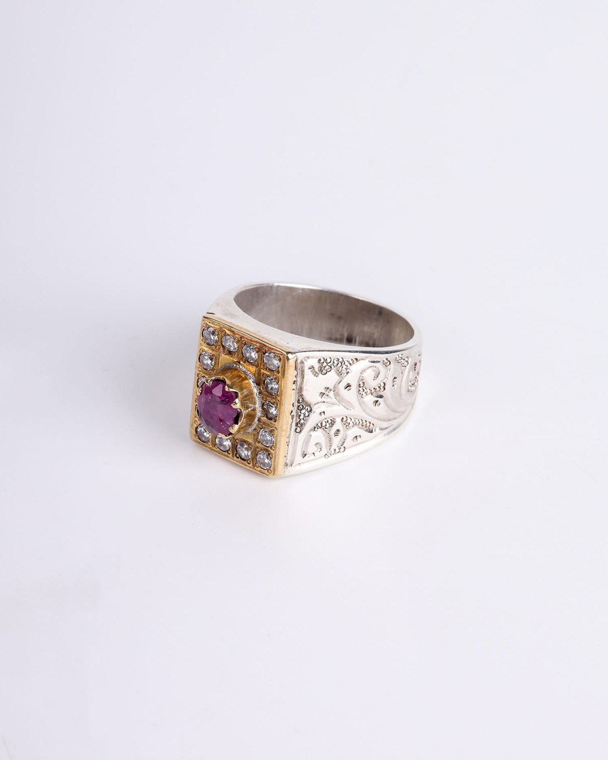 Jackdelak Ruby Men’s Silver Ring 2
